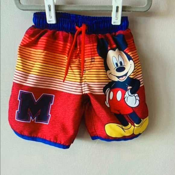Disney Kids Red and Blue Mickey Mouse Shorts - Picture 1 of 4